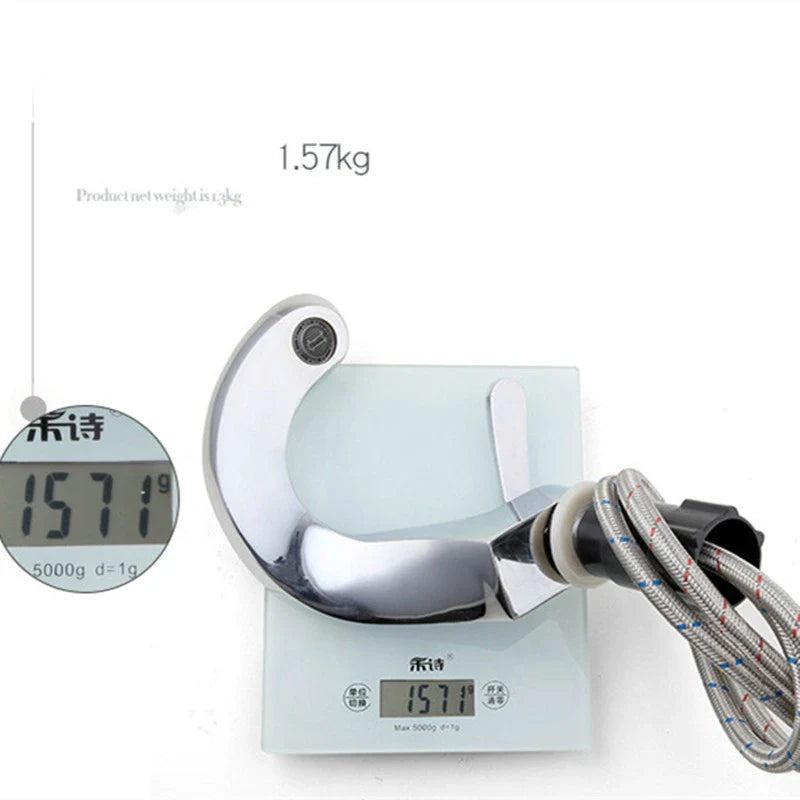 Afralia™ Waterfall Sink Tap Chrome Brass Bathroom Basin Faucet Cold Hot Mixer