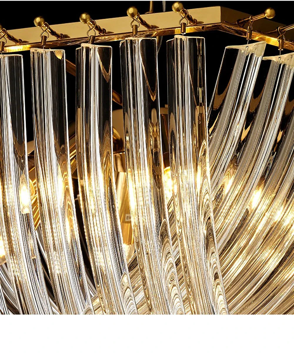 Afralia™ Modern Designer Glass Tube Chandelier for Restaurant Bedroom, Ceiling Lamp Decor