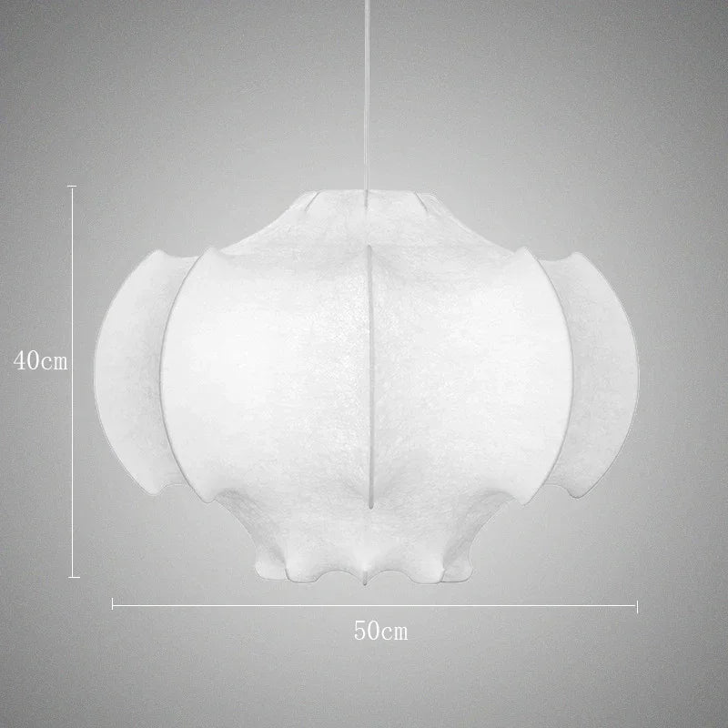 Afralia™ Silk Cocoon Pendant Light for Living Room Bedroom Dining Decor
