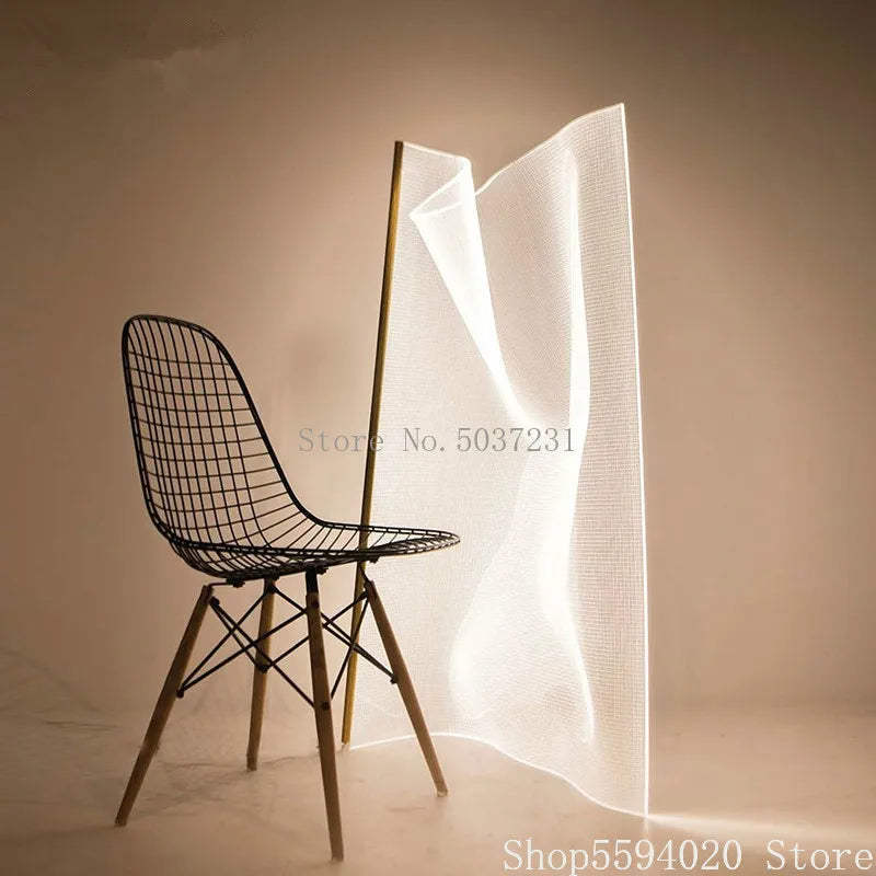 Afralia™ Modern Grid Acrylic Floor Lamp for Living Room Decor Bedroom LED Floor Lamp