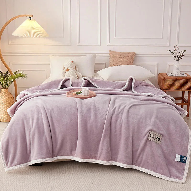 Afralia™ Nordic Milk Velvet Blanket: Warm, Plush, Multi-Functional Bedsheet