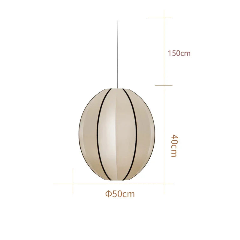 Afralia™ Danish Fabric Pendant Lamp Vintage Chandelier E27 Bulb