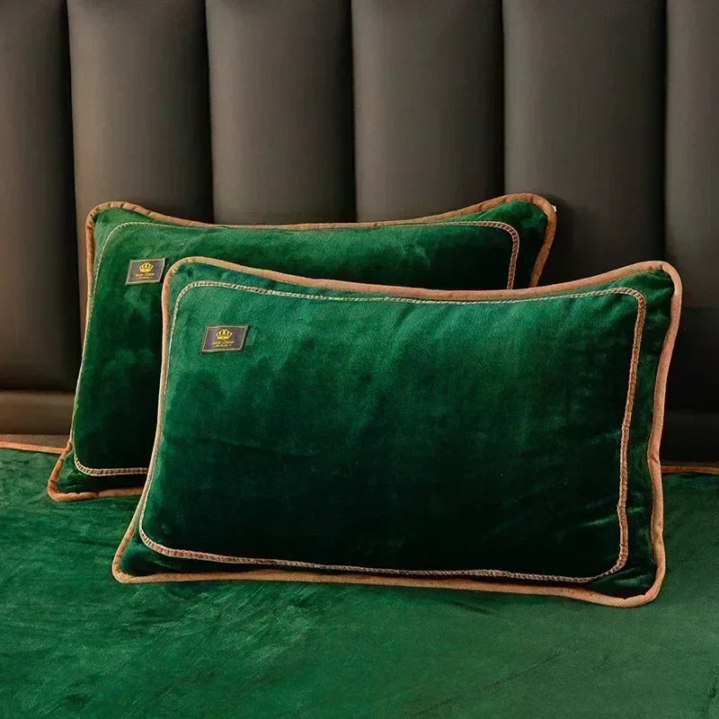 Afralia™ Plush Milk Velvet King Bedding Set for Winter Warmth