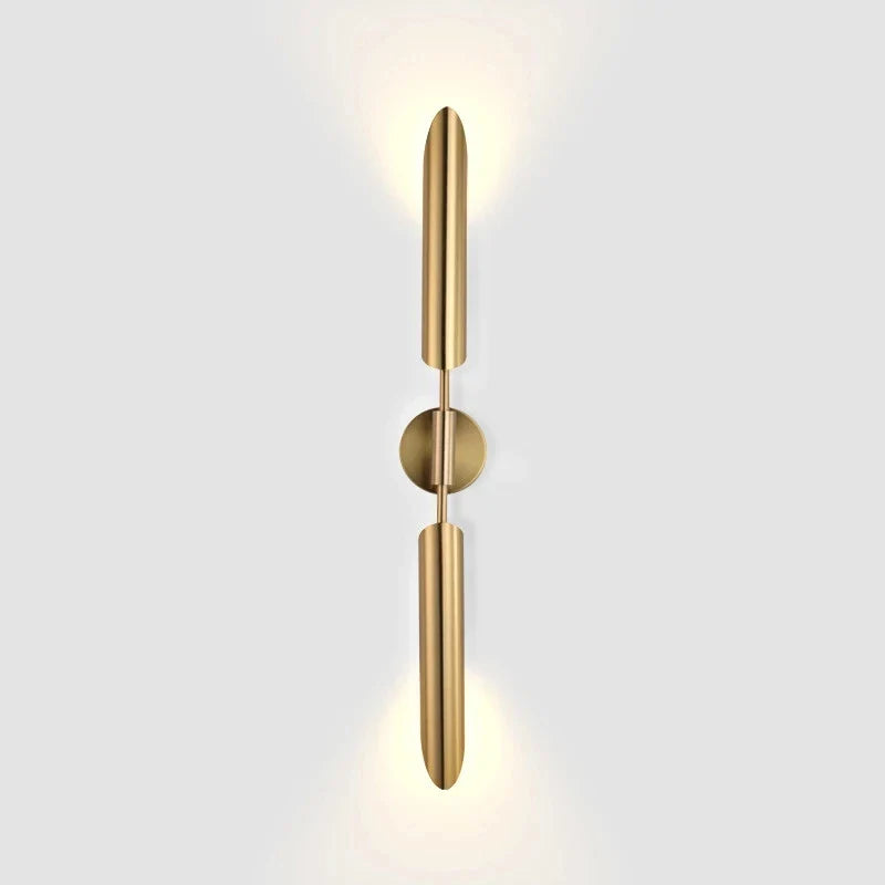 Afralia™ Gold LED Wall Lamp Indoor Copper Sconce for Living Room Bedroom