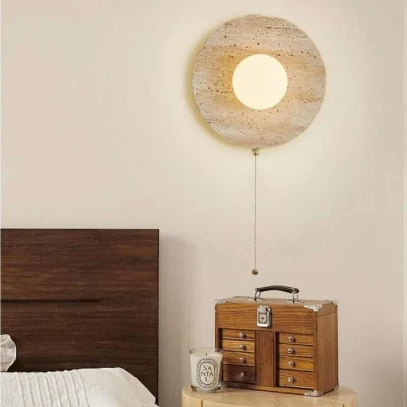Afralia™ Nordic LED Wall Lamps for Bedroom Decoration - Minimalist Design - Pull Chain Switch