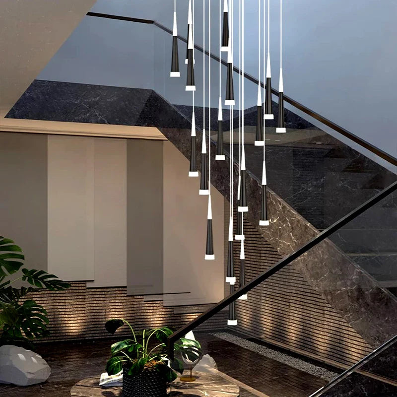 Afralia™ Nordic Stair Chandelier Living Dining Room Pendant Ceiling Light Indoor Lighting