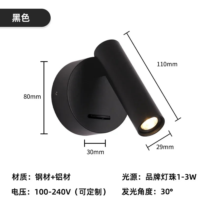 Afralia™ Warm White LED Wall Sconce Light for Bed Headboard Decoration