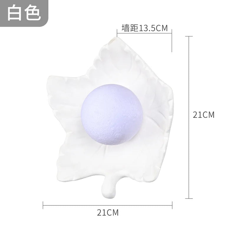 Afralia™ Maple Leaves Plastic Ball Wall Light: Nordic Style Living Room Decoration