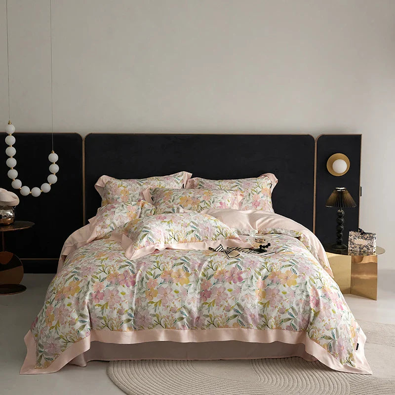 Afralia™ Eucalyptus Fiber Bedding Set: Duvet Cover, Bed Sheet, Fitted Sheet, Pillowcases