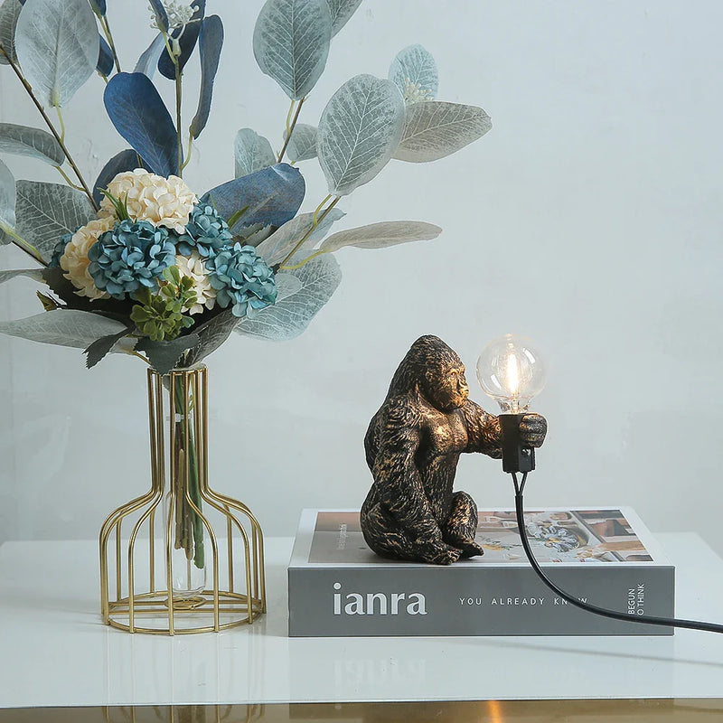 Afralia™ King Kong Gorilla Table Lamp: Explosive Night Light for Bedroom