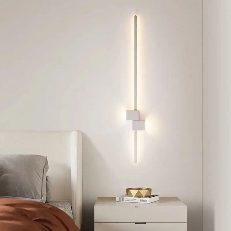 Afralia™ Modern Black LED Wall Lamp for Living Room Bedroom, Minimalist Sconce Lighting