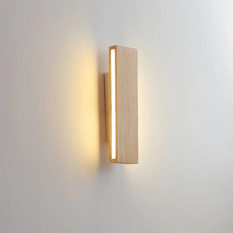 Afralia™ Wood LED Rotate Wall Sconce for Parlor Bedroom Atmosphere