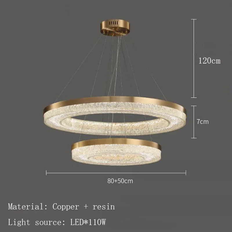 Afralia™ Copper Resin Remote Control Pendant Lamps for Modern Minimalist Living Dining Kitchen Bedroom