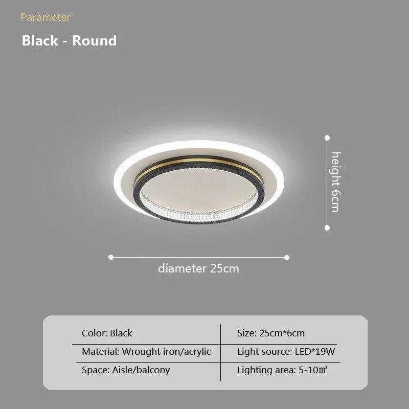 Afralia™ Crystal LED Ceiling Lights for Elegant Home Entrance with Minimalist Design
