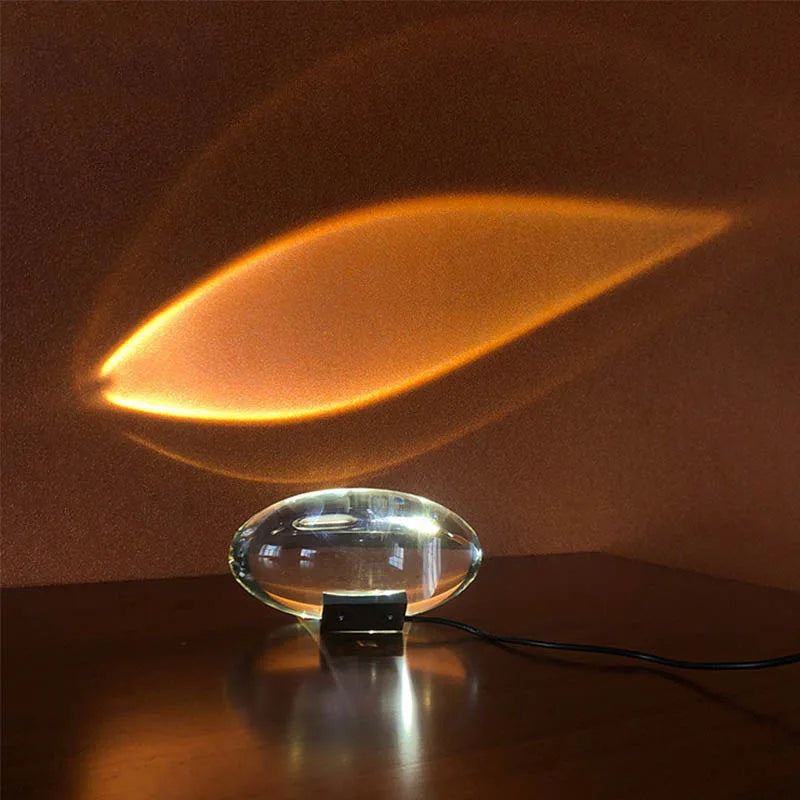 Afralia™ Crystal Eye Of The Sky LED Table Lamp for Living Bedroom Decor