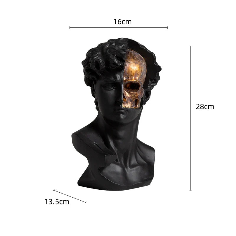 Afralia™ Golden Skeleton Abstract Resin Statue Home Decor Figure