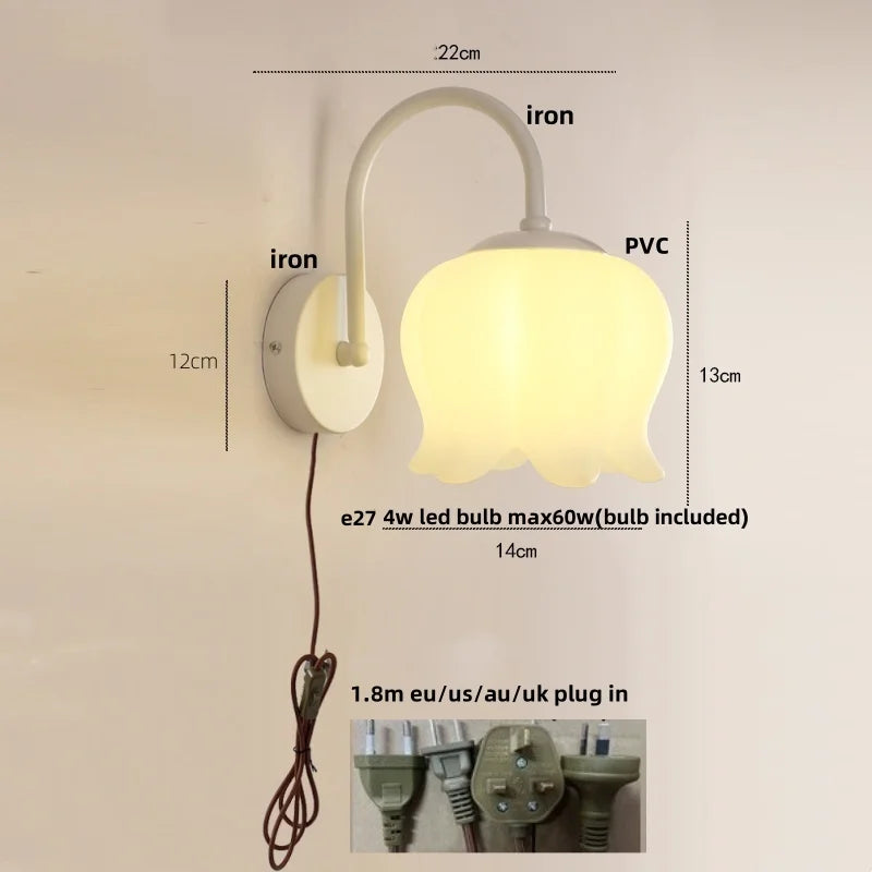 Afralia™ Copper LED Wall Sconce - Modern Nordic Bedroom Light Fixture
