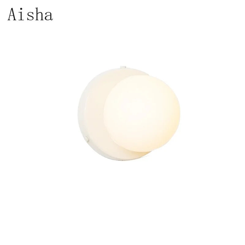 Afralia™ Glass Mini Sconce Wall Lamp for Bedroom, Balcony & Corridor Decor