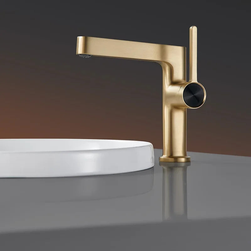 Afralia™ Basin Faucet: Gold, Black, Chrome Bathroom Tap for Washbasin with Hot Cold Water