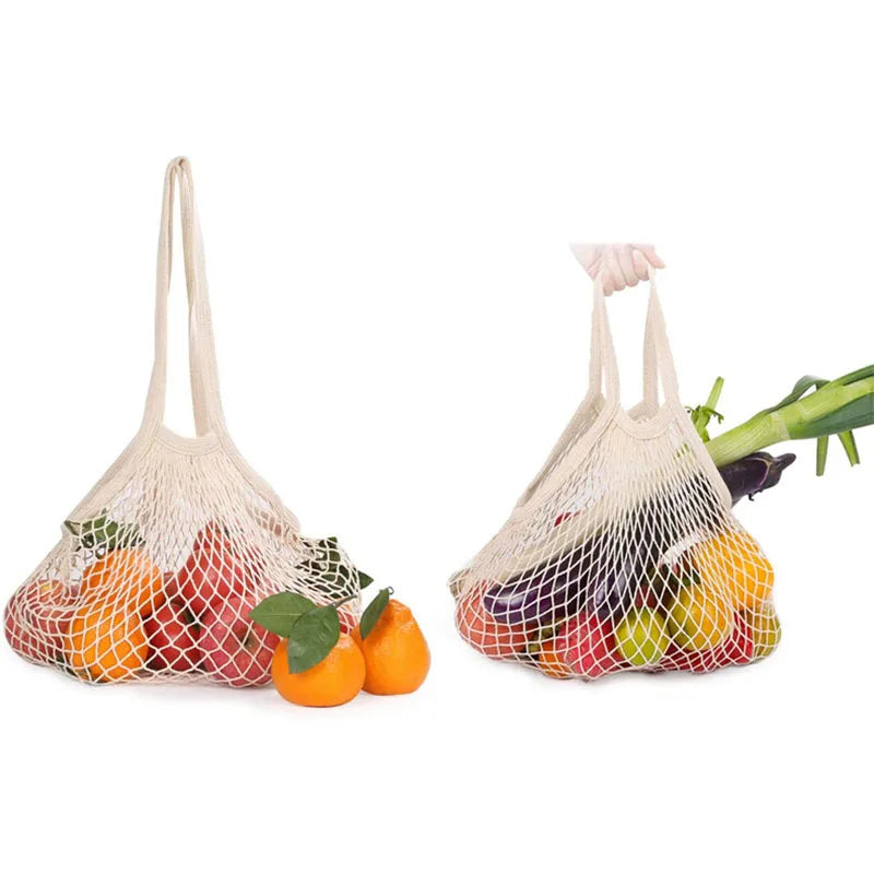 Afralia™ Mesh Net Tote Bag for Shopping & Produce - Reusable & Washable