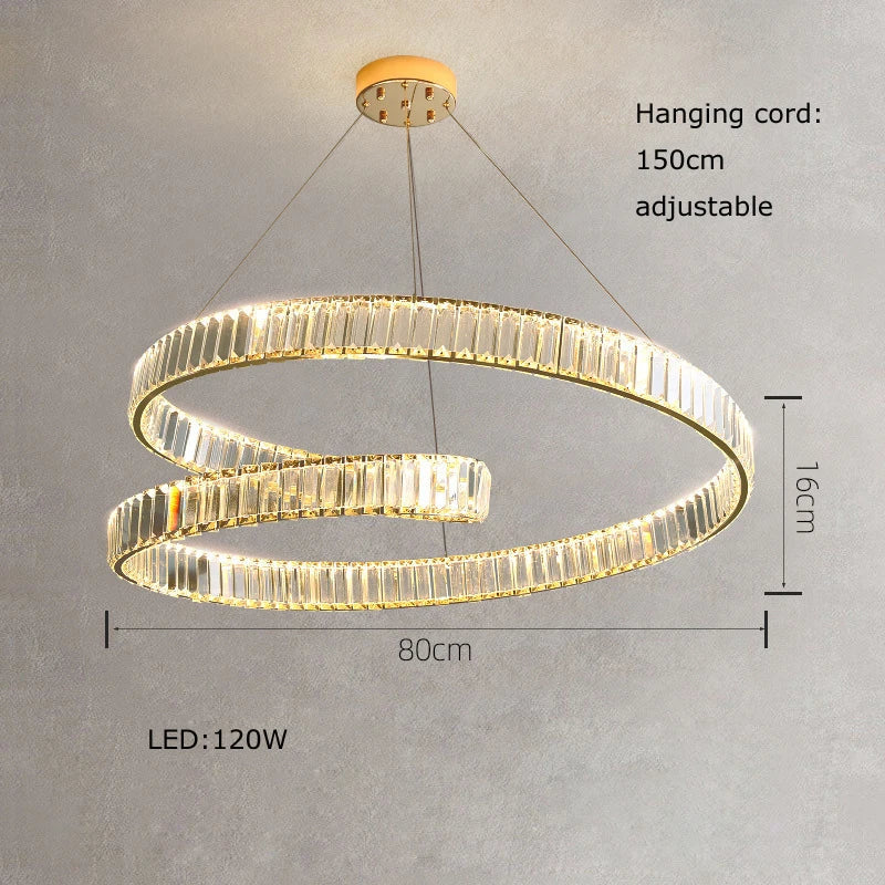 Afralia™ Modern Luxury LED Circle Ceiling Chandelier - Minimalist Indoor Lighting Fixture