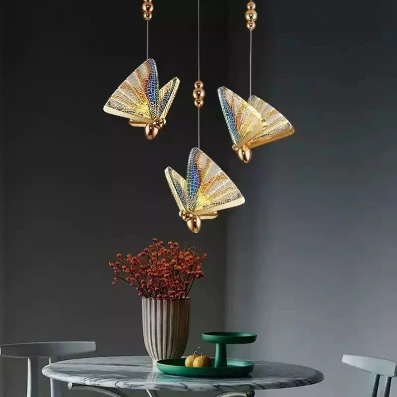 Afralia™ Luxury LED Butterfly Pendant Chandelier: Modern Nordic Hanging Lamp