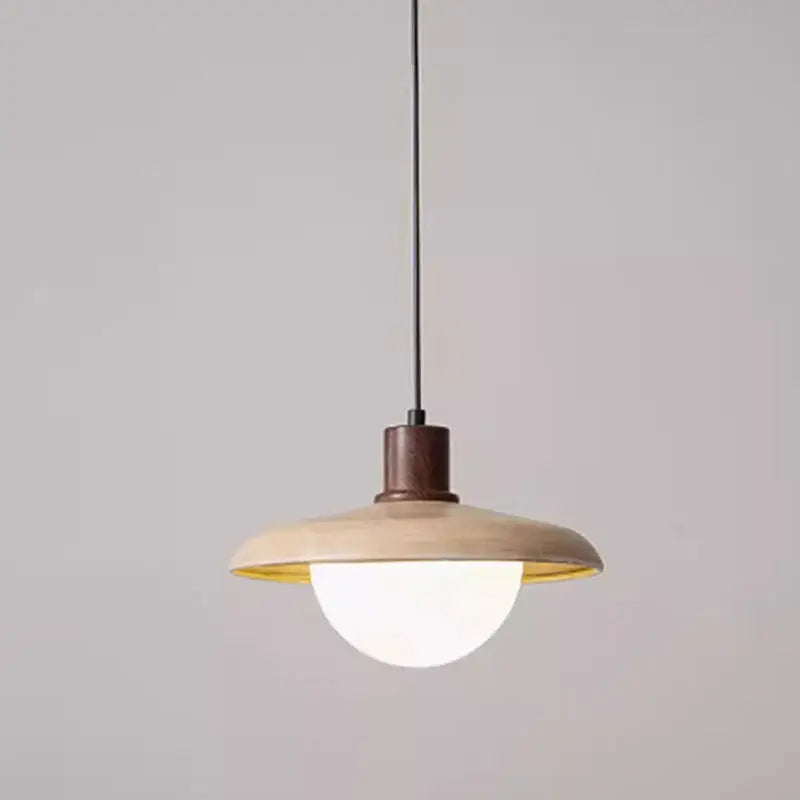 Afralia™ Japanese Wooden Stone Chandelier Pendant Light, Wabi-Sabi Style Yellow Cavity-Stone Lamp