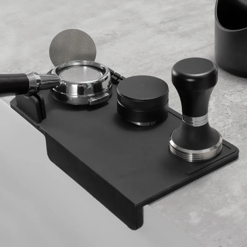 Coffee Tamper Holder Mat Support Base by Afralia™: Barista Cafe Accessories Tamping Station Stand