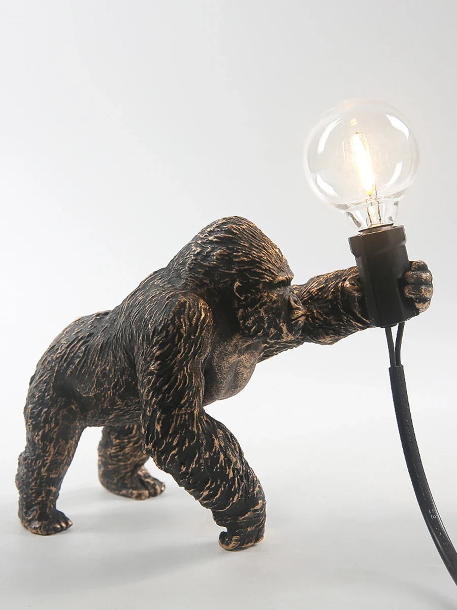 Afralia™ Nordic King Kong Resin Floor Lamp: Modern, Customizable LED Animal Light