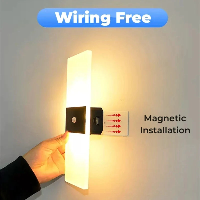 Afralia™ Wireless LED Wall Lamp Rechargeable Acrylic Sconce for Bedroom Decor