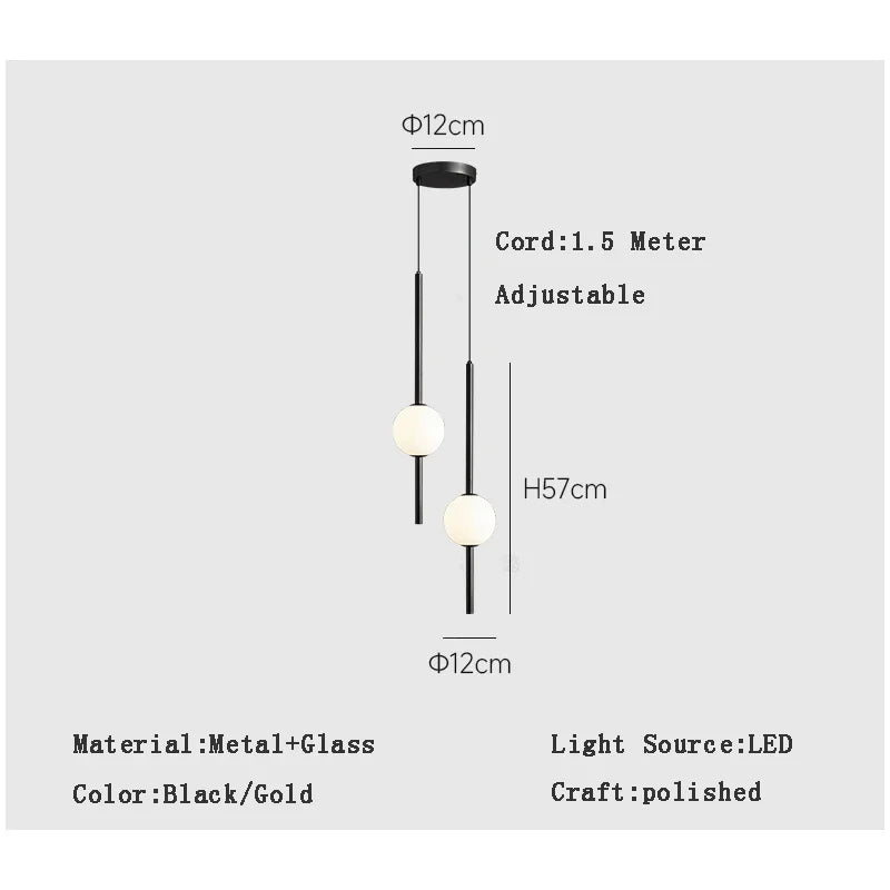 Afralia™ Gold Pendant Light, Modern 1-Light Ceiling Fixture for Bedroom and Living Room