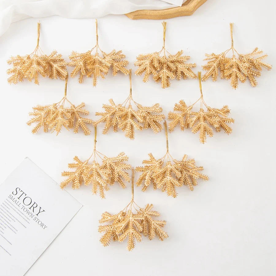 Afralia™ Golden Frost Artificial Branches for Home Decor, Wedding & Photography Background