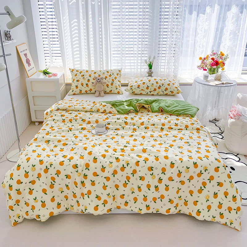 Afralia™ Double Gauze Rabbit Print Quilt: Soft, Breathable, Washable, Light Comforter
