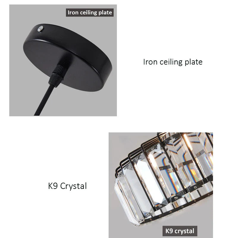 Afralia™ Crystal Kitchen Pendant Lamp for Dining Room, Coffee Shop, and Bar