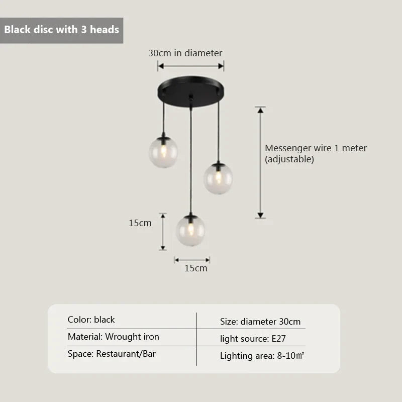 Afralia™ Glass Pendant Light: Modern Nordic Design for Bedroom, Living Room, Restaurant. Creative Home Decor Illuminate.
