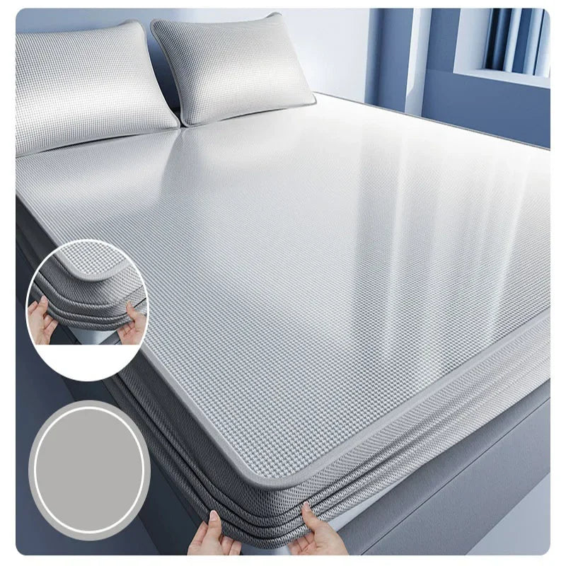 Afralia™ Cooling Jacquard Fitted Sheet: Skin Friendly, Breathable Single Mattress Protector