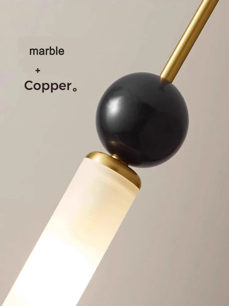 Afralia™ Copper Wall Lamp: Modern Nordic Marble Pendant Light for Living Room & Bedroom