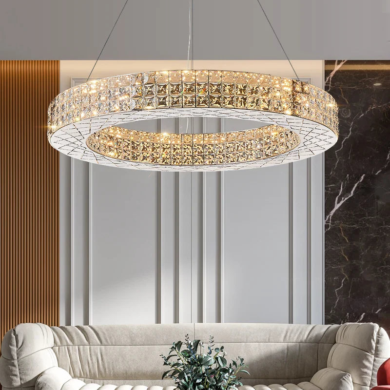 Afralia™ Crystal Chandelier Light for Luxury Living Room, Post-Modern High-End Italian Design
