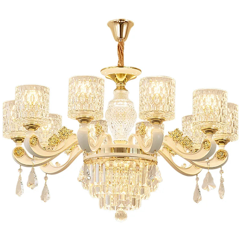Afralia™ Crystal Luxury Chandelier for Home Living Room Dining Bedroom Villa Hall