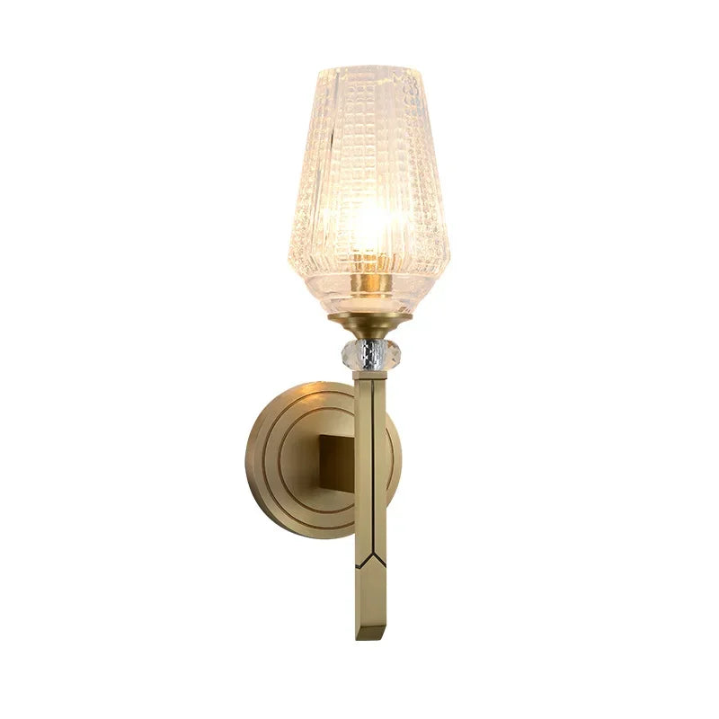 Afralia™ Crystal Copper Wall Lamp for Luxe Home Decor