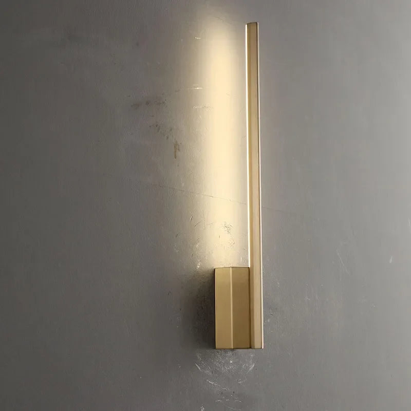 Afralia™ Modern Copper LED Wall Sconce for Bedroom - Luxury Gold Indoor Lighting