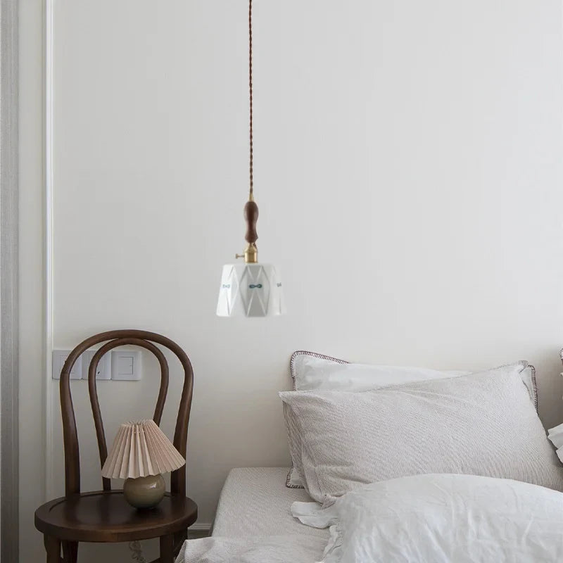 Afralia™ Ceramic LED Hanging Pendant Light - Modern Nordic Design for Home Decor