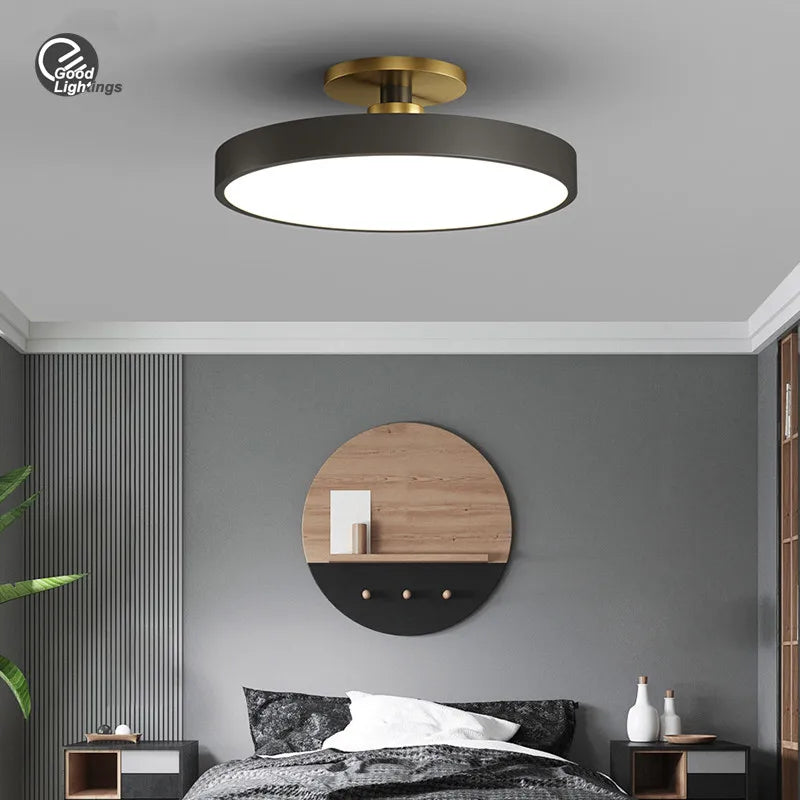 Afralia™ Round LED Ceiling Chandelier for Bedroom, Living Room, Dining Room
