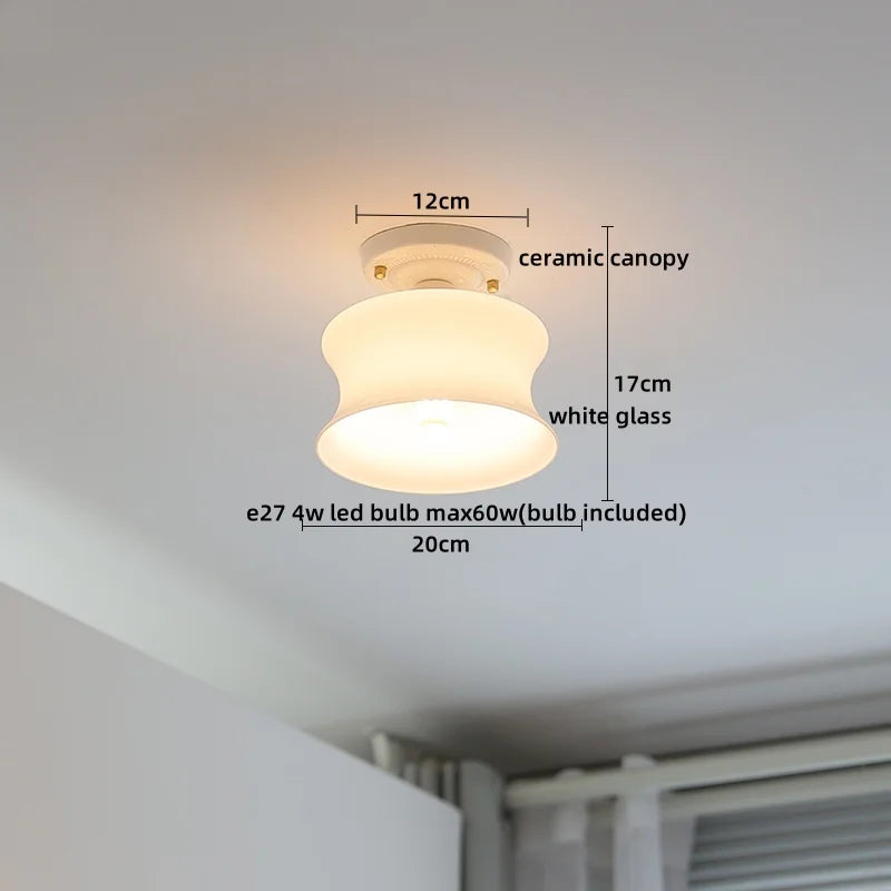 Afralia™ Ceramic Copper LED Ceiling Light: Modern Indoor Lighting Fixture for Home Decor
