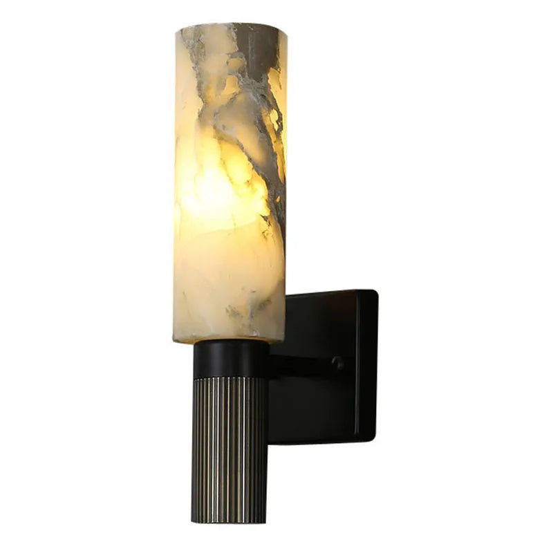 Afralia™ Marble Wall Lamp: Chinese Style Postmodern Minimalist Indoor Lighting