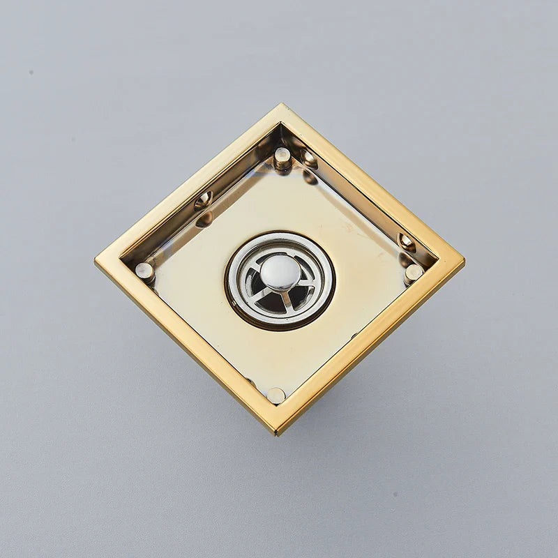 Afralia™ Stainless Steel Shower Floor Drain with Large Flow Deodorant Grate