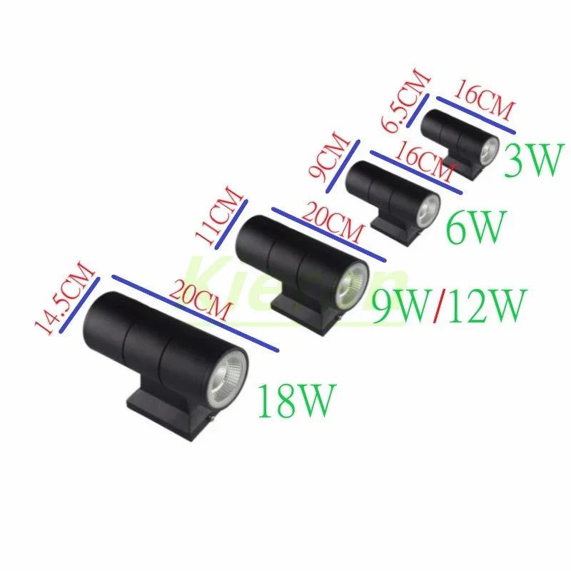 Afralia™ Waterproof LED Wall Lamp, Modern Cylinder Wall Lights for Bedroom, Study, Living Room