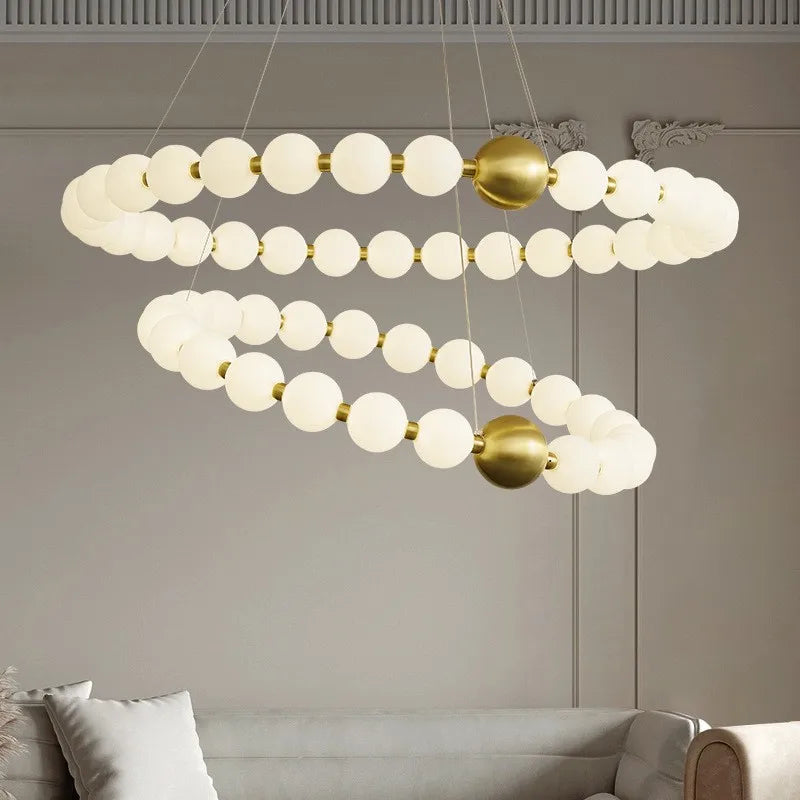 Nordic Acrylic Ball Chandelier for Dining and Kitchen Decor by Afralia™