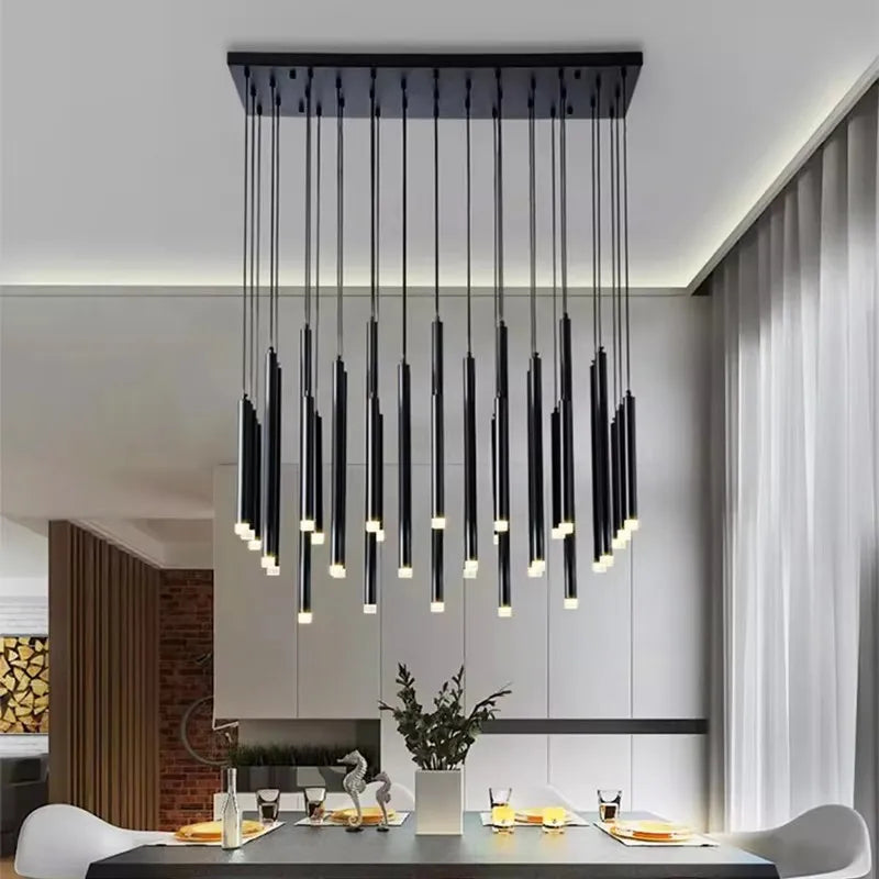 Afralia™ Crystal Pendant Chandelier with Remote Control for Luxe Home & Dining Room