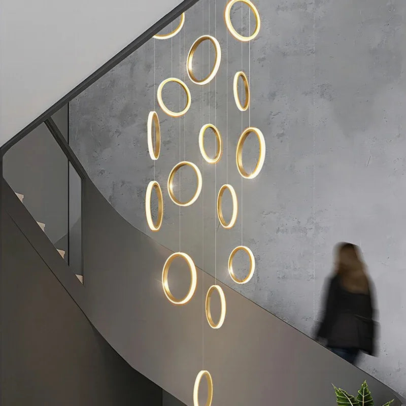 Afralia™ Nordic LED Chandelier: Modern Luxury Lighting for Home Decor, Living Room, Dining Room & Stairway
